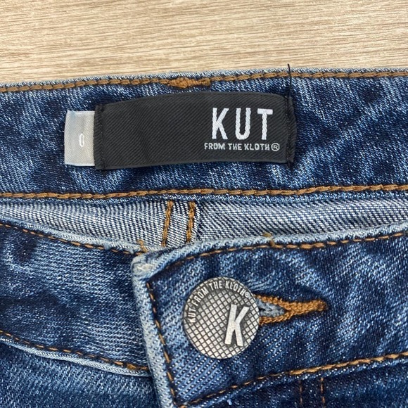 Women’s Kut from the Kloth High Rise Catherine Fab AB Boyfriend Jeans Size 0x27 - Picture 3 of 6